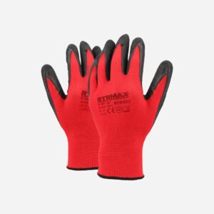 Black Gripper Glove Red Liner 10'' ELD422 RTG422