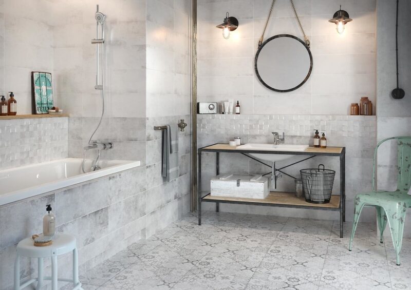 Concrete style grey 20x60 Cersanit Tiles - Image 4
