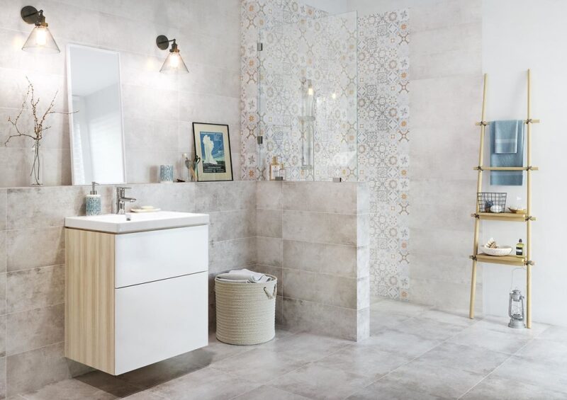 Concrete style grey 20x60 Cersanit Tiles - Image 2