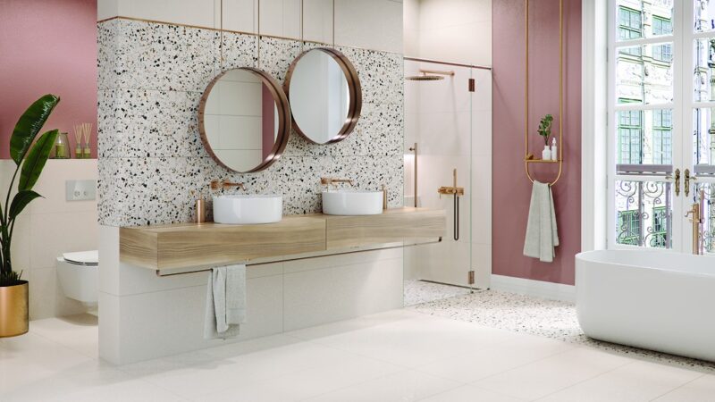 Hika terazzo mix colour lappato 39,8x119,8 Cersanit Tiles - Image 6