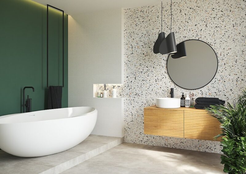 Hika terazzo mix colour lappato 39,8x119,8 Cersanit Tiles - Image 2