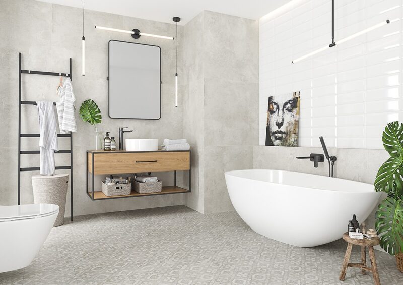 Patchwork concept patchwork kobe grey 29,8x29,8 Opoczno Tiles - Image 2