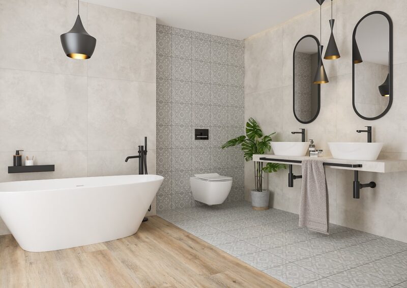 Patchwork concept patchwork kobe light grey 29,8x29,8 Płytki Opoczno - obrazek 2