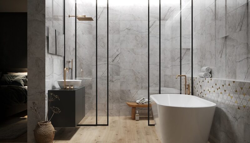 Stone hills grey mosaic glossy 29,7x29,7 Płytki Opoczno - obrazek 6