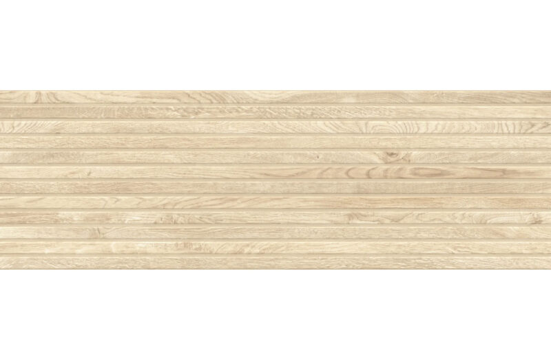 LAMEL Slat Wood Tile cream matt rectified 39,8x119,8 g1 Cersanit Slat Tiles