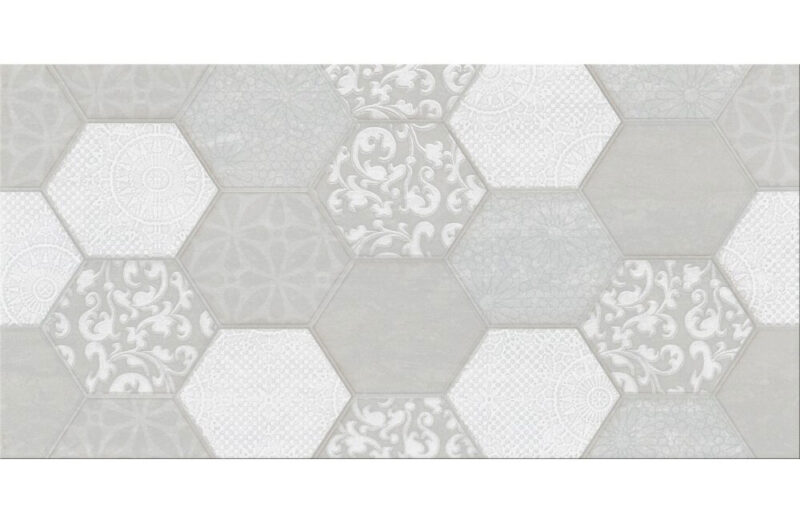 Waterloo light grey inserto glossy 29,7x60 Płytki Cersanit