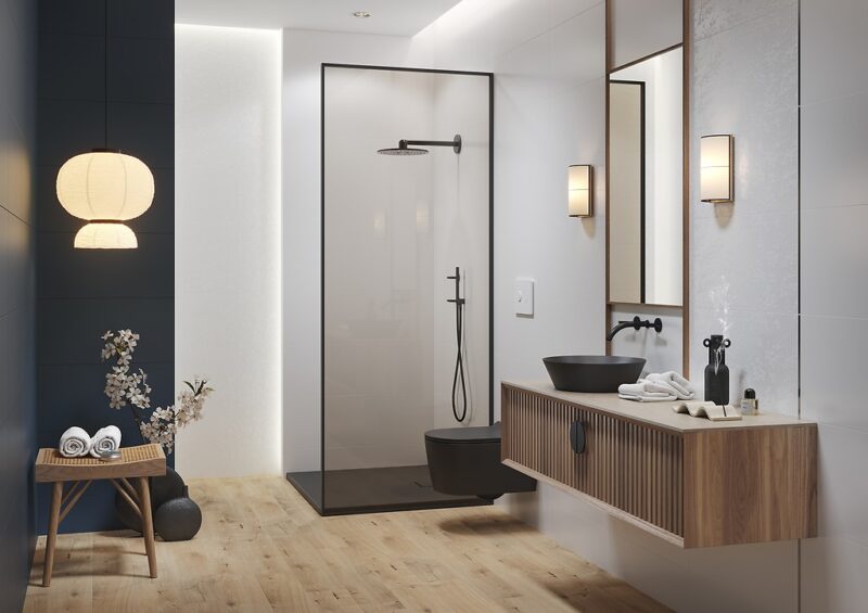 Faris Ps800 navy satin rect 29,8x59,8 g1 Cersanit Tiles - Image 2