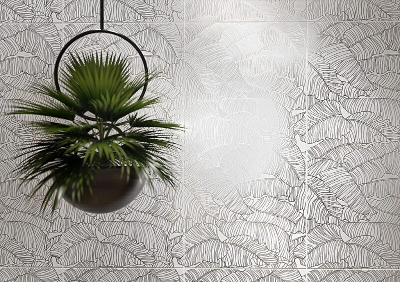 Tropicani white inserto matt 29,7x60 Cersanit Tiles - Image 3
