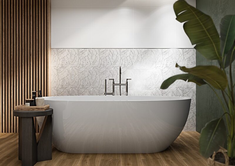 Tropicani white inserto matt 29,7x60 Cersanit Tiles - Image 4