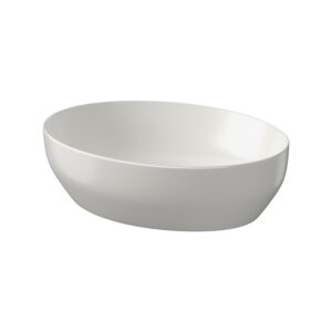 Larga 50×38 countertop washbasin ellipse grey matt Cersanit