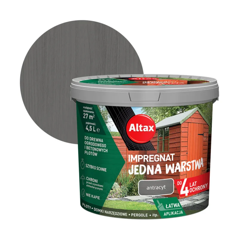 One Coat fence paint Anthracite 4.5l Altax - Image 2