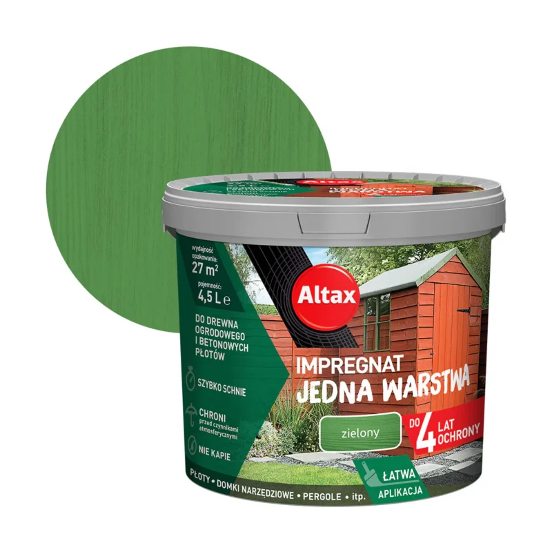 Impregnat Jedna Warstwa Zielony 4.5l Altax - obrazek 2