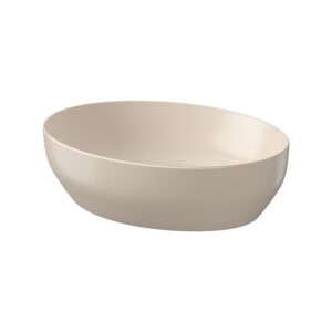 Larga 50×38 countertop washbasin ellipse beige matt Cersanit