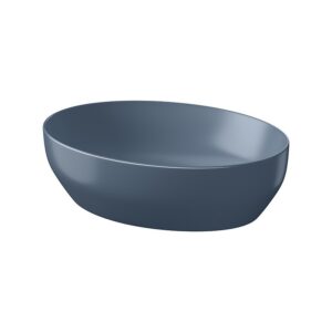 Larga 50×38 countertop washbasin ellipse blue matt Cersanit