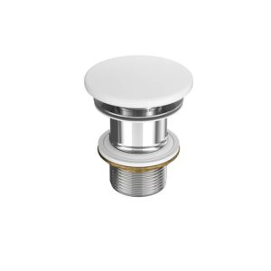 Larga by cersanit ceramic plug for washbasins without overflow white matt