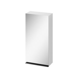 Virgo 40 mirror cabinet white with black handle