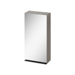 Virgo 40 mirror cabinet grey with black handle