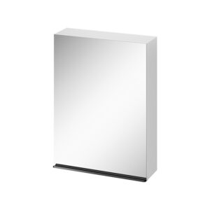 Virgo 60 mirror cabinet white with black handle
