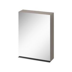 Virgo 60 mirror cabinet grey with black handle