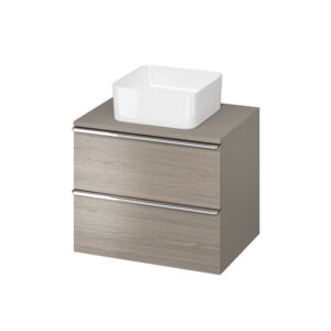 Virgo 60 countertop cabinet grey with chrome handles