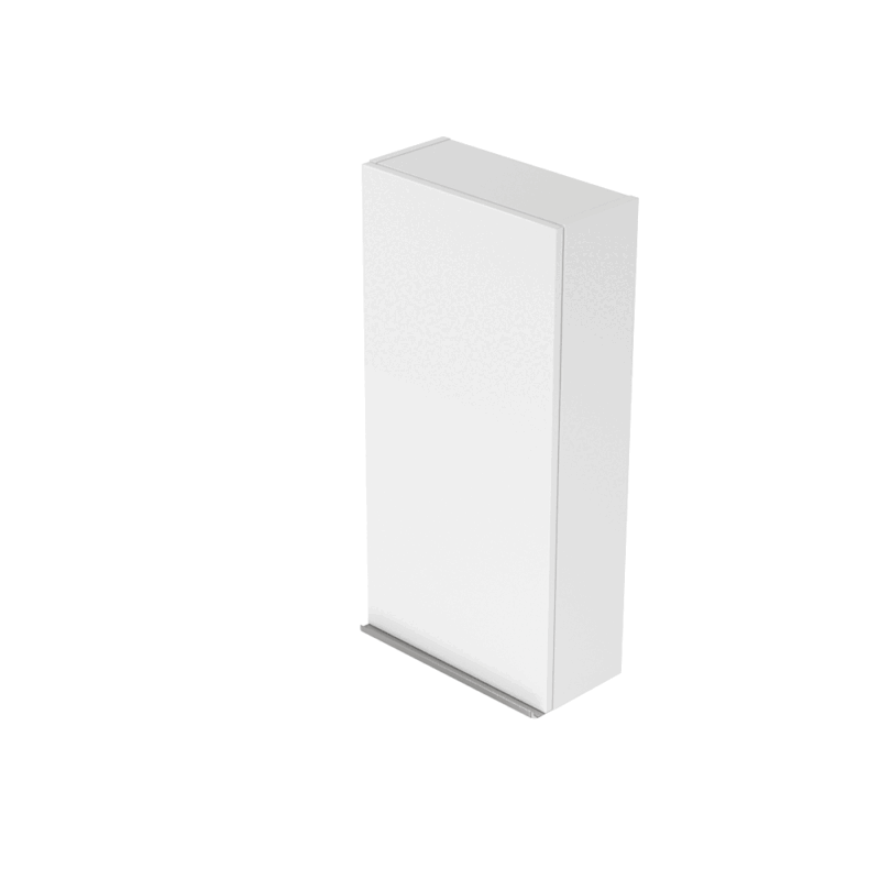 Virgo 40 wall hung cabinet white with black handle - Image 2