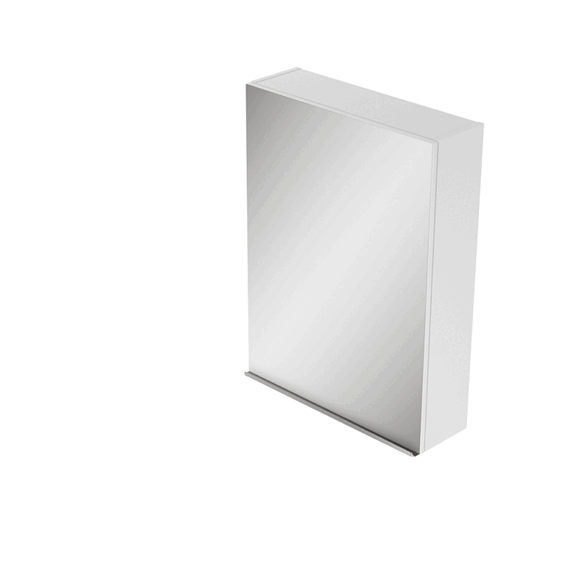 Virgo 40 mirror cabinet white with black handle - Image 2