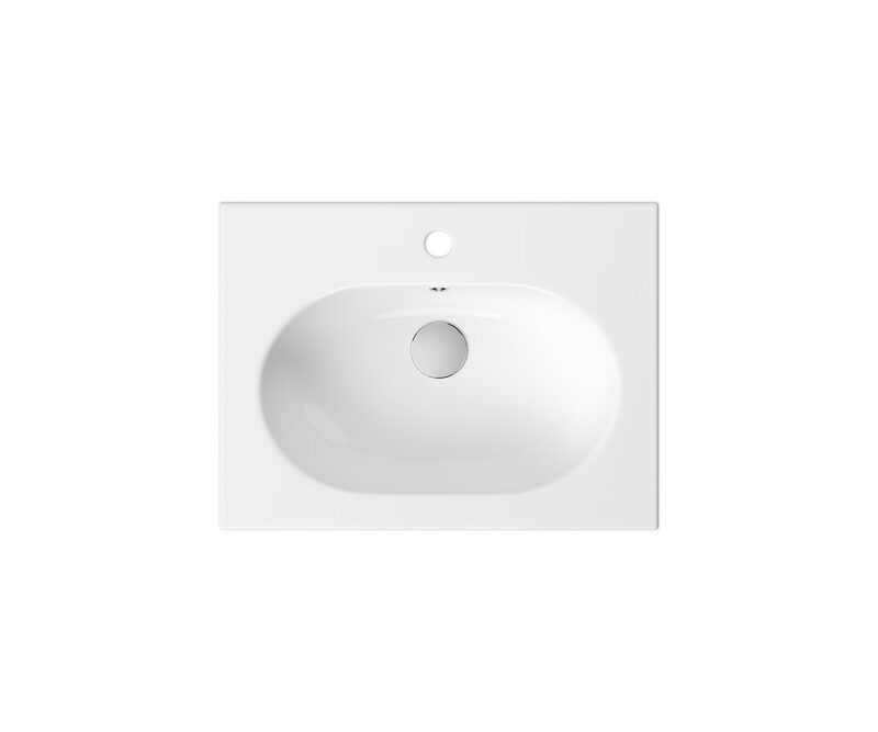 Zen by cersanit 60 washbasin in a counter, white - Image 3