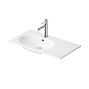 Zen by cersanit 80 washbasin in a counter with top right, white