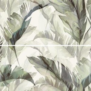Forli leaves green inserto satin 58x89 Cersanit Tiles