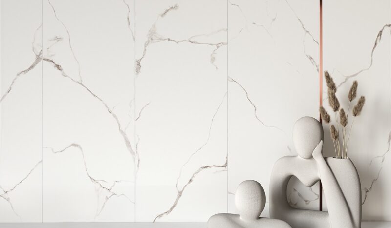 Side calacatta white satin rect 29x89 g1 Cersanit Tiles - Image 4