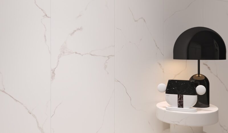 Side calacatta white satin rect 29x89 g1 Cersanit Tiles - Image 6