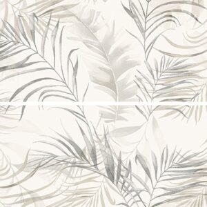 Softy leaves white inserto satin 58x89 Cersanit Tiles