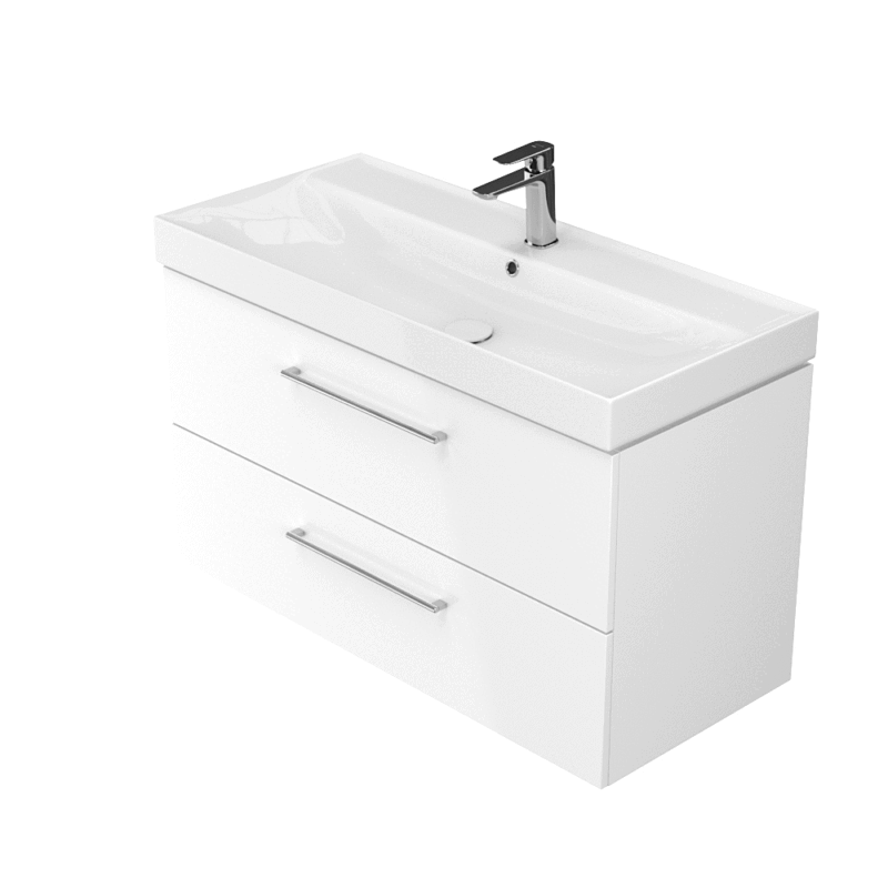 Washbasin cabinet larga 80 - white - Image 2