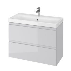 Moduo slim 80 washbasin cabinet grey Cersanit