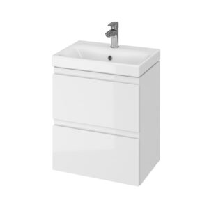 Moduo slim 50 washbasin cabinet white Cersanit