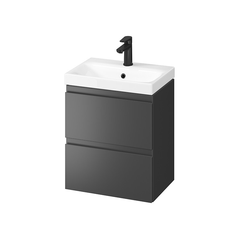 Moduo slim 50 washbasin cabinet anthracite Cersanit - Image 3