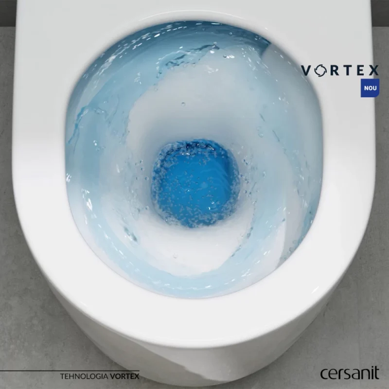 ZESTAW B252 INVERTO VORTEX miska zawieszana inverto streamon z deską duroplastową biała Cersanit - obrazek 2