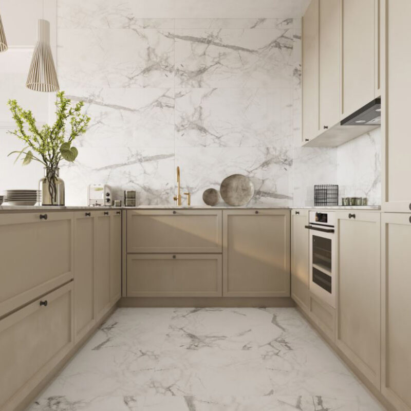 VILO Calacatta Snow SPC Vinyl Flooring Panels 60x60, 1.44m2 VOX - Image 2