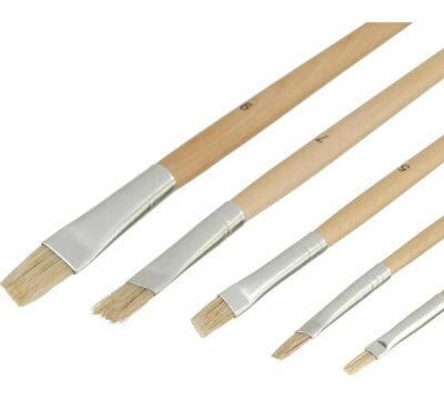 Paint Brush (Flat) Set 5pcs
