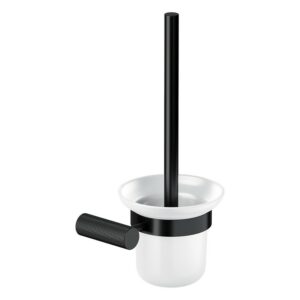 ZEN Toilet brush wall-mounted glass black