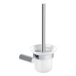 ZEN Toilet brush wall-mounted glass chrome