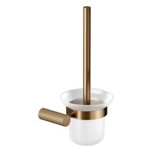ZEN Toilet brush wall-mounted glass copper brushed
