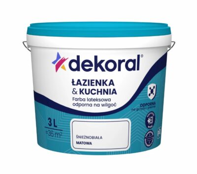 Kitchen & Bathroom White Emulsion Paint 3l  Dekoral