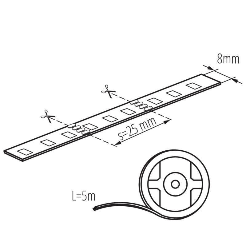 LEDS-B 9,6W/m IP65 CW Linear LED 5m 6000K 12V - Image 3